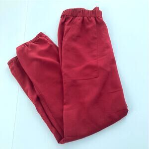 Hatch Womens Maternity Size 1 Small Burgundy Lightweight Crop Jogger Comfort
